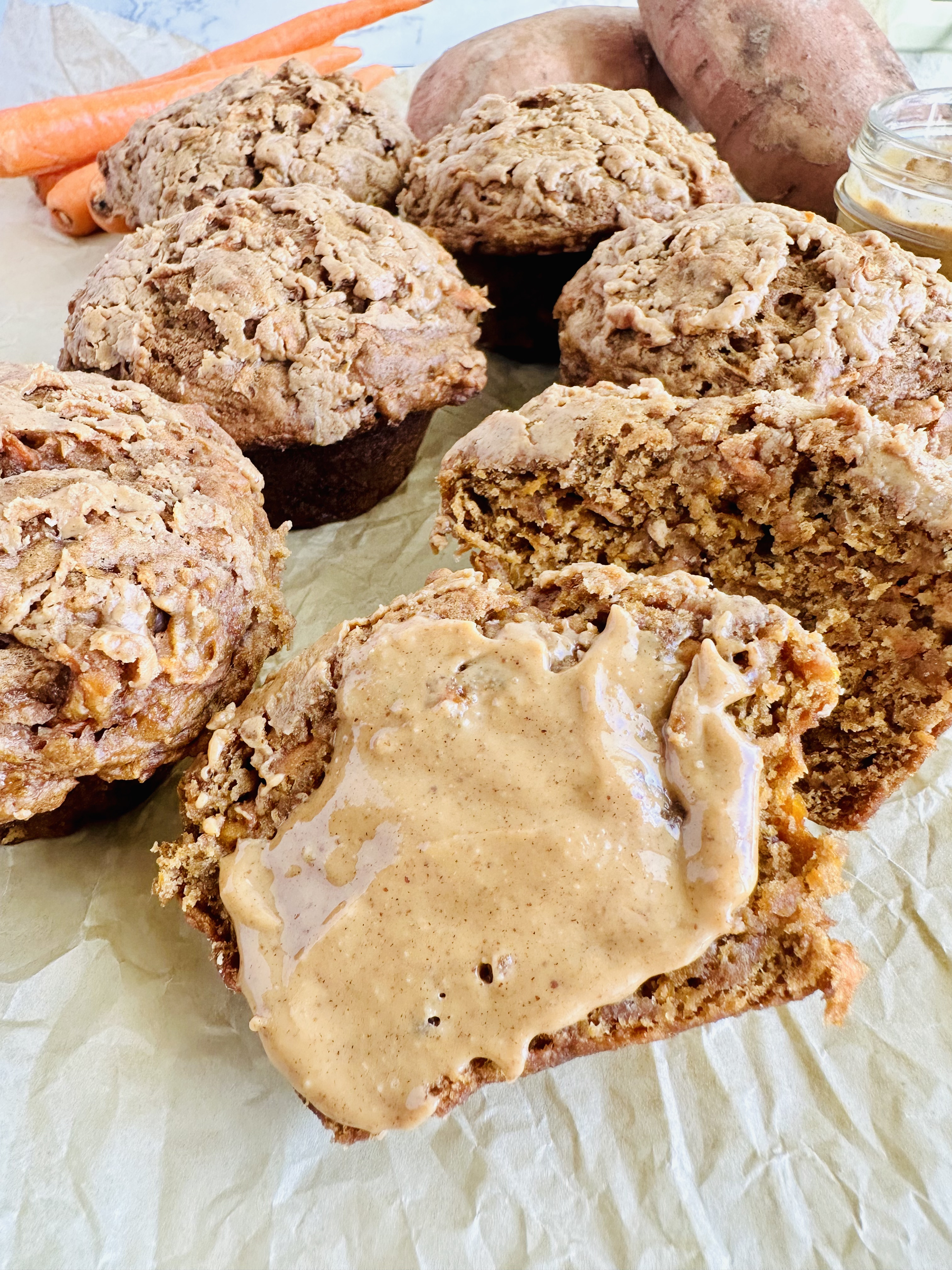 Sweet Potato Carrot Muffins