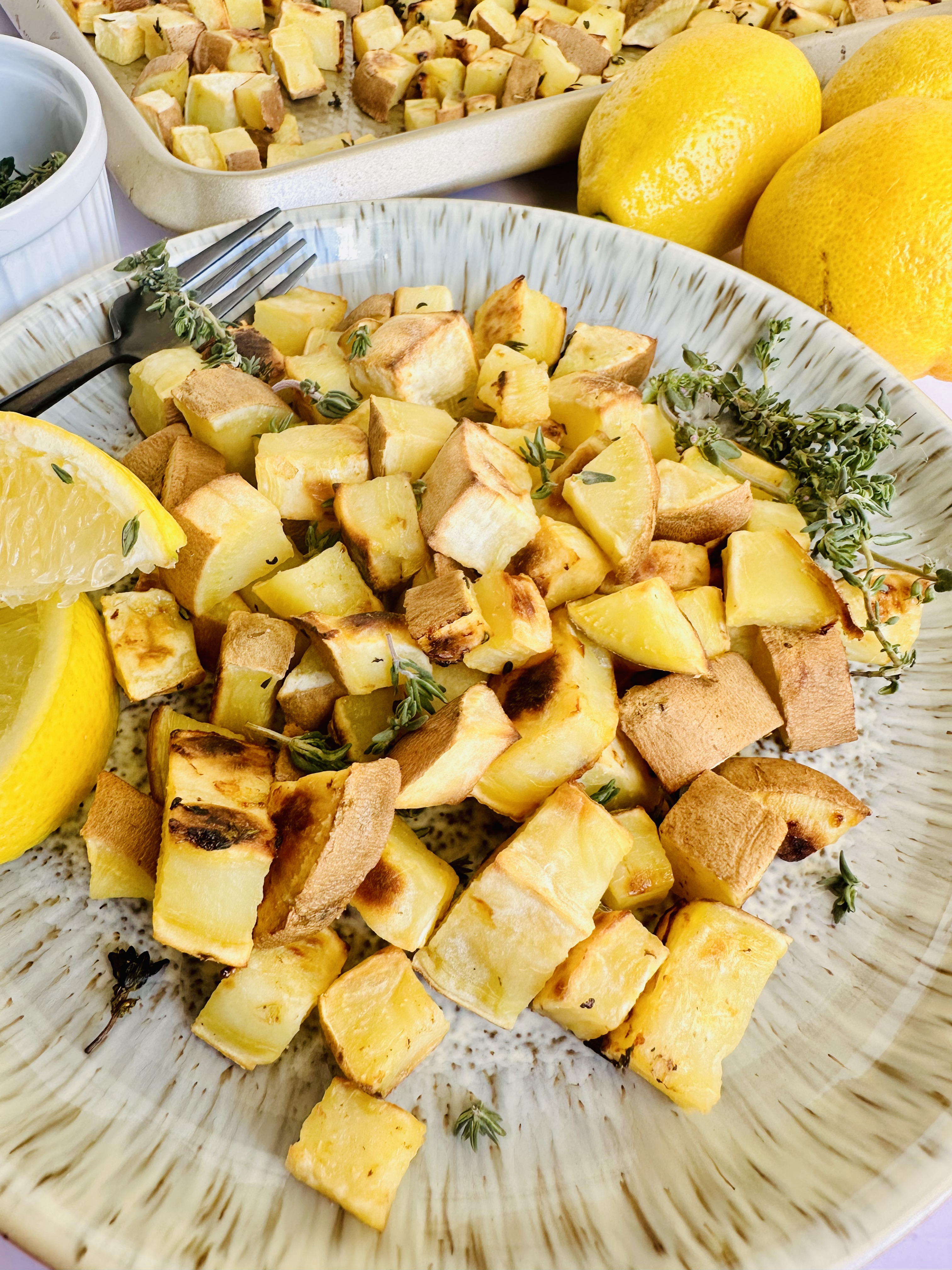 Healthy Lemon Garlic Potatoes