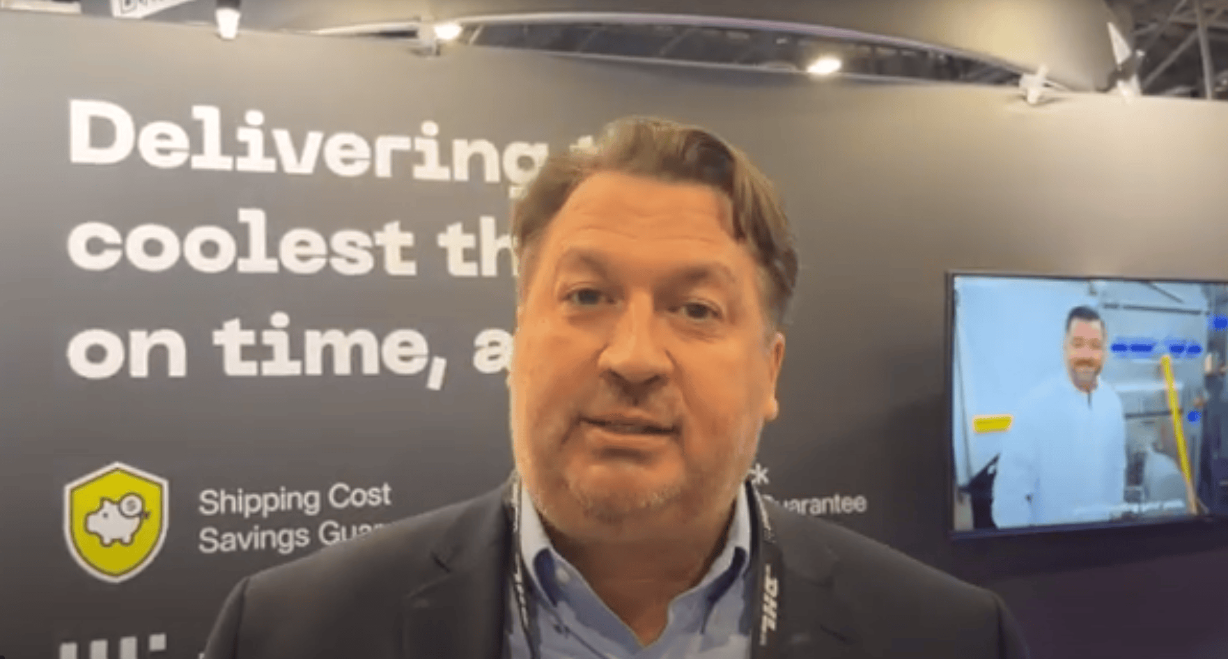 ColdTrack's COO Luke Vaccaro at ColdTrack's booth at Manifest 2026