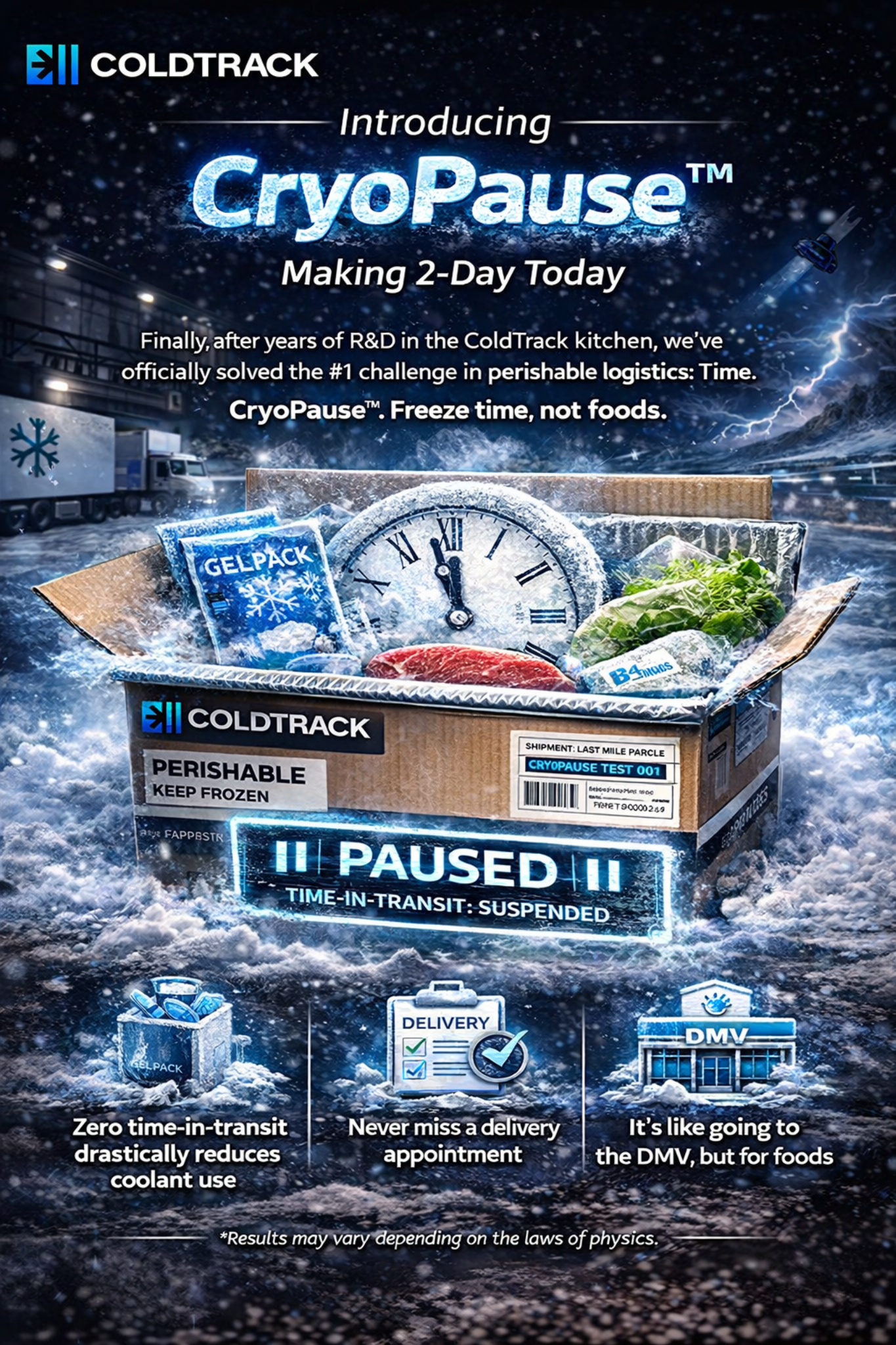 ColdTrack CryoPause-April Fools