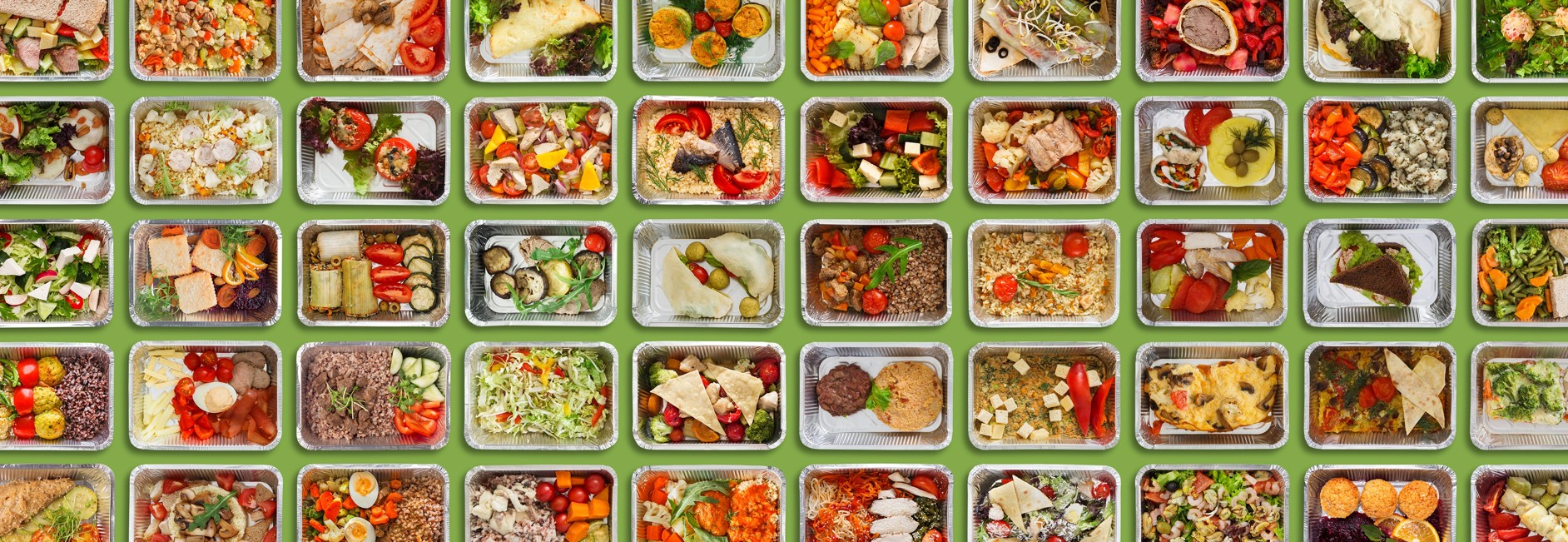 A selection of prepared meals ready to be cooked