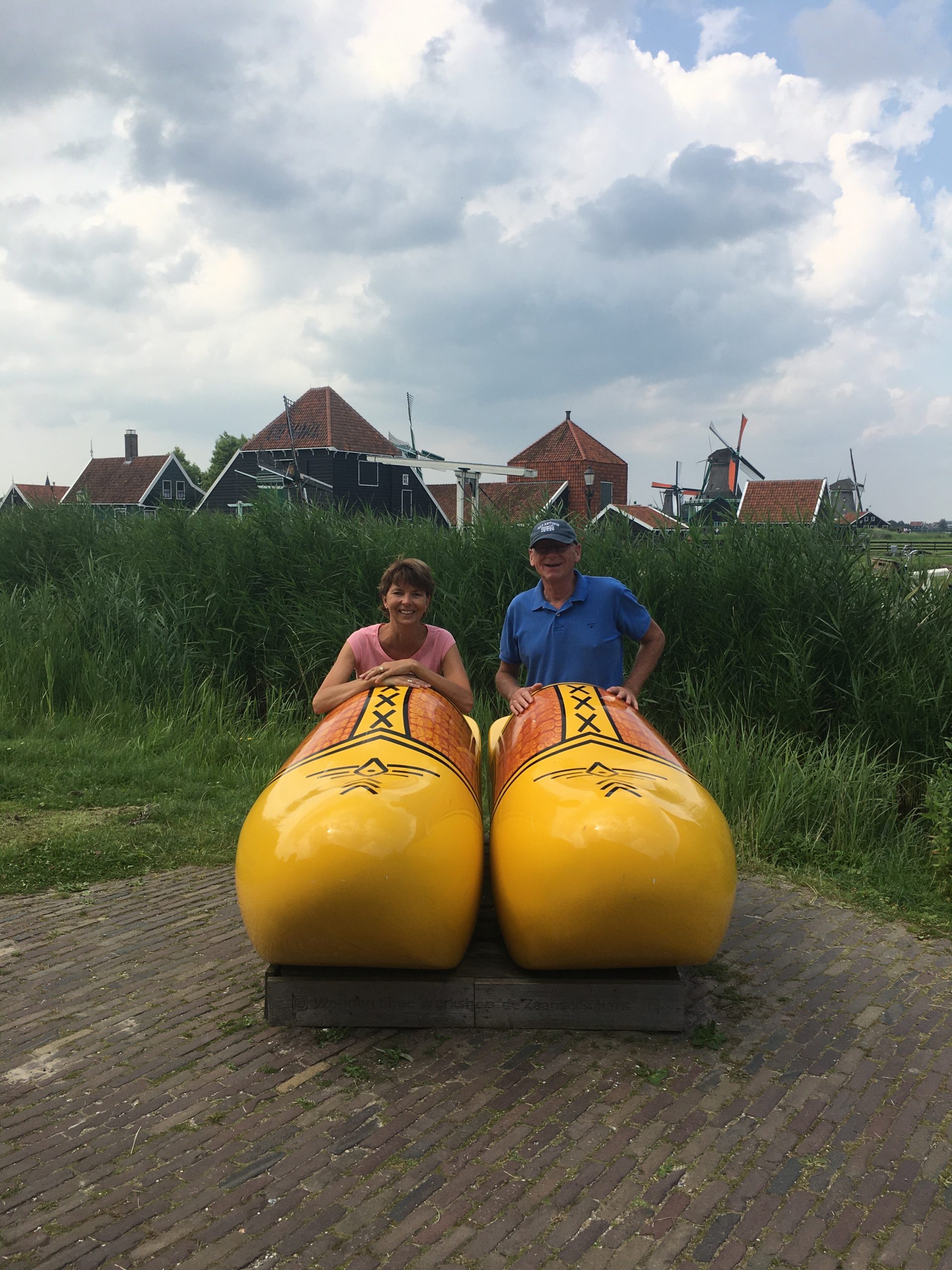 In de klompen