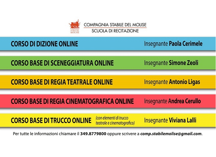 Compagnia Stabile Del Molise, Partono I Corsi Online Della Scuola Di Recitazione | Il Colibrì 500_x_690_png