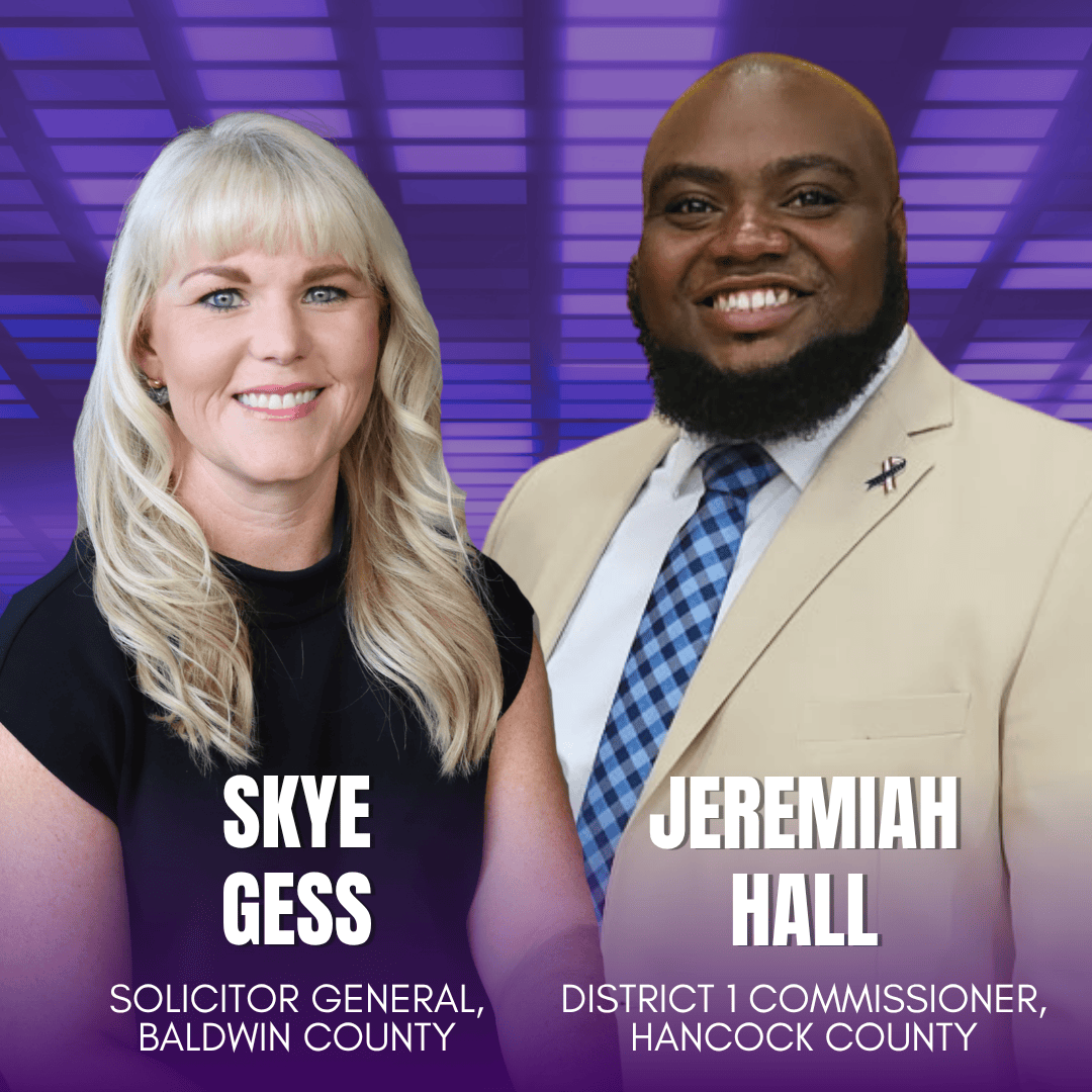 Skye Gess, Baldwin County Solicitor General and Jeremiah Hall, Handcock County District 1 Commissioner take the stage for Dancing with the Lake Oconee Stars to support Circle Of Love!