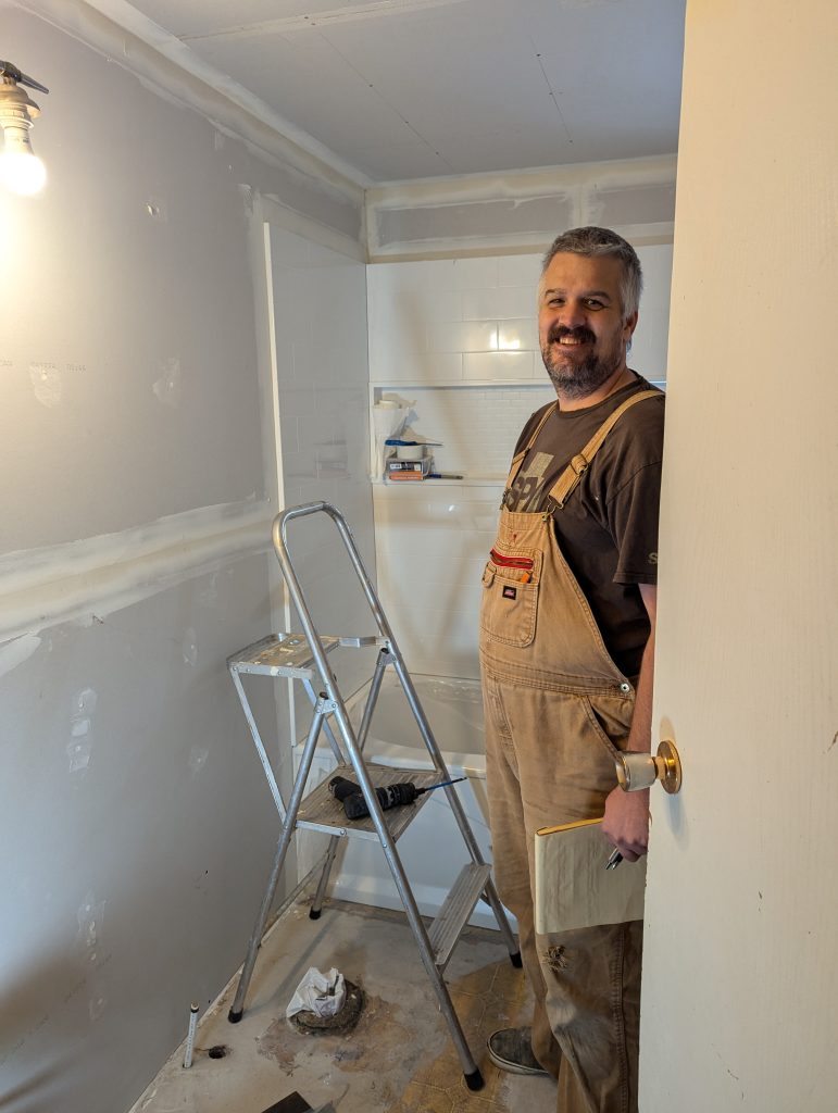 Shawnigan bathroom reno during
