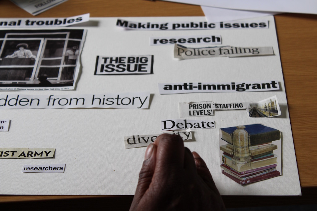 Geraldine 'doing' collage