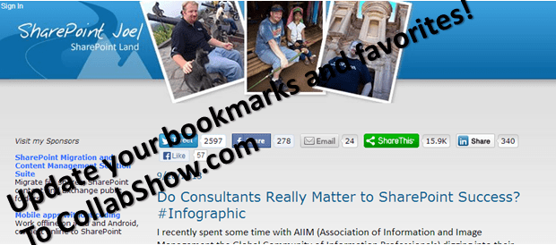 SharePointJoel now CollabShow.com