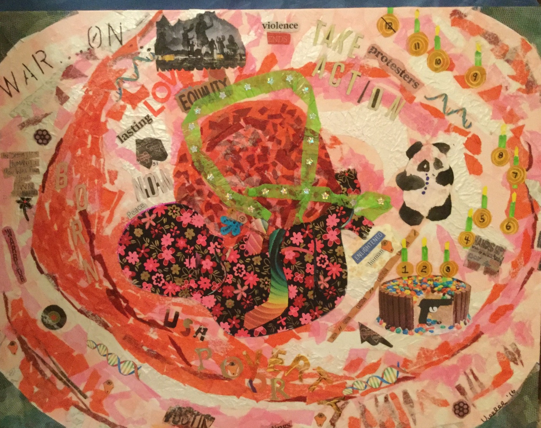 24" x 30", Paper and pen