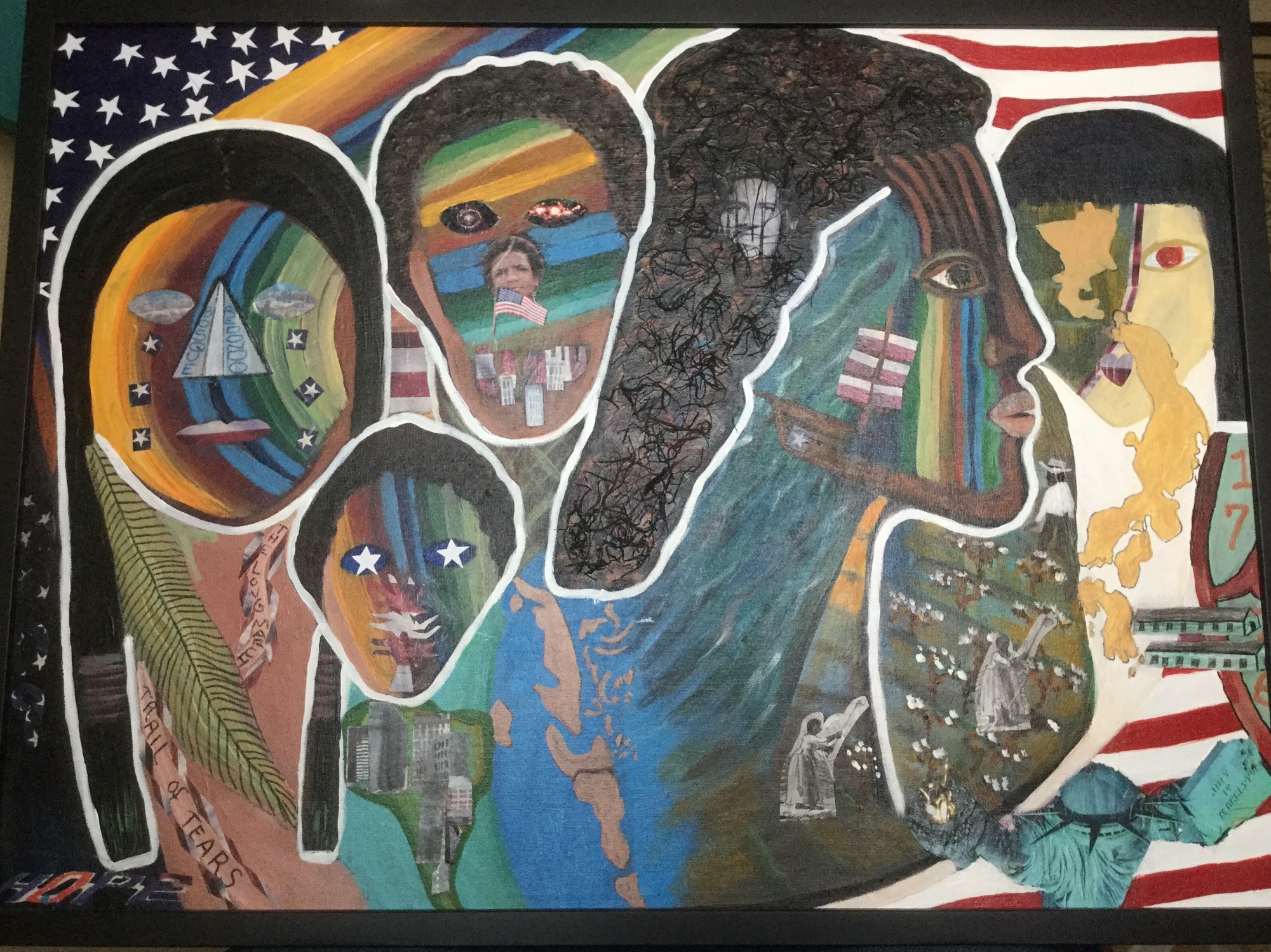 23" x 31", Paint and paper