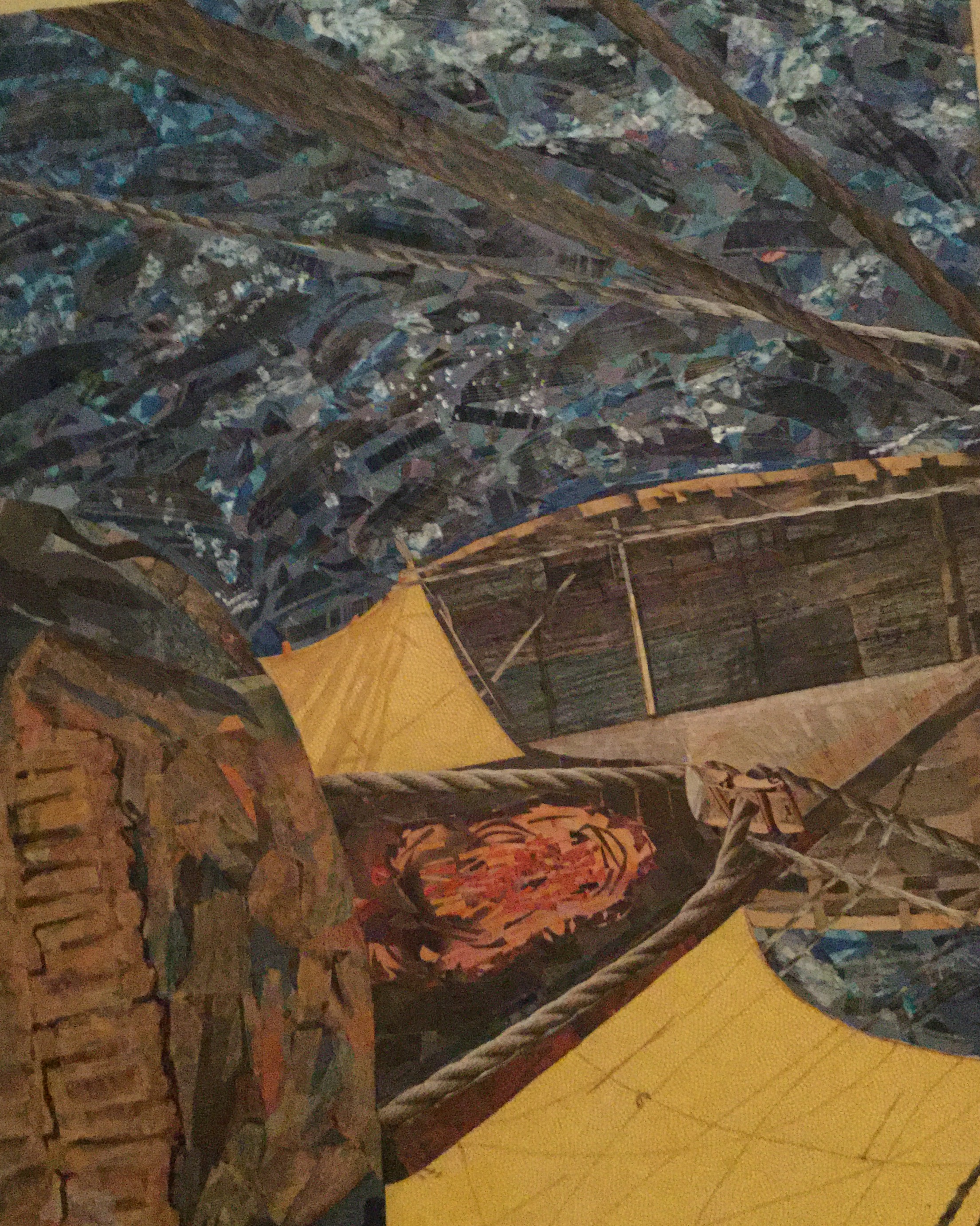 24" x 30", Paper, fabric