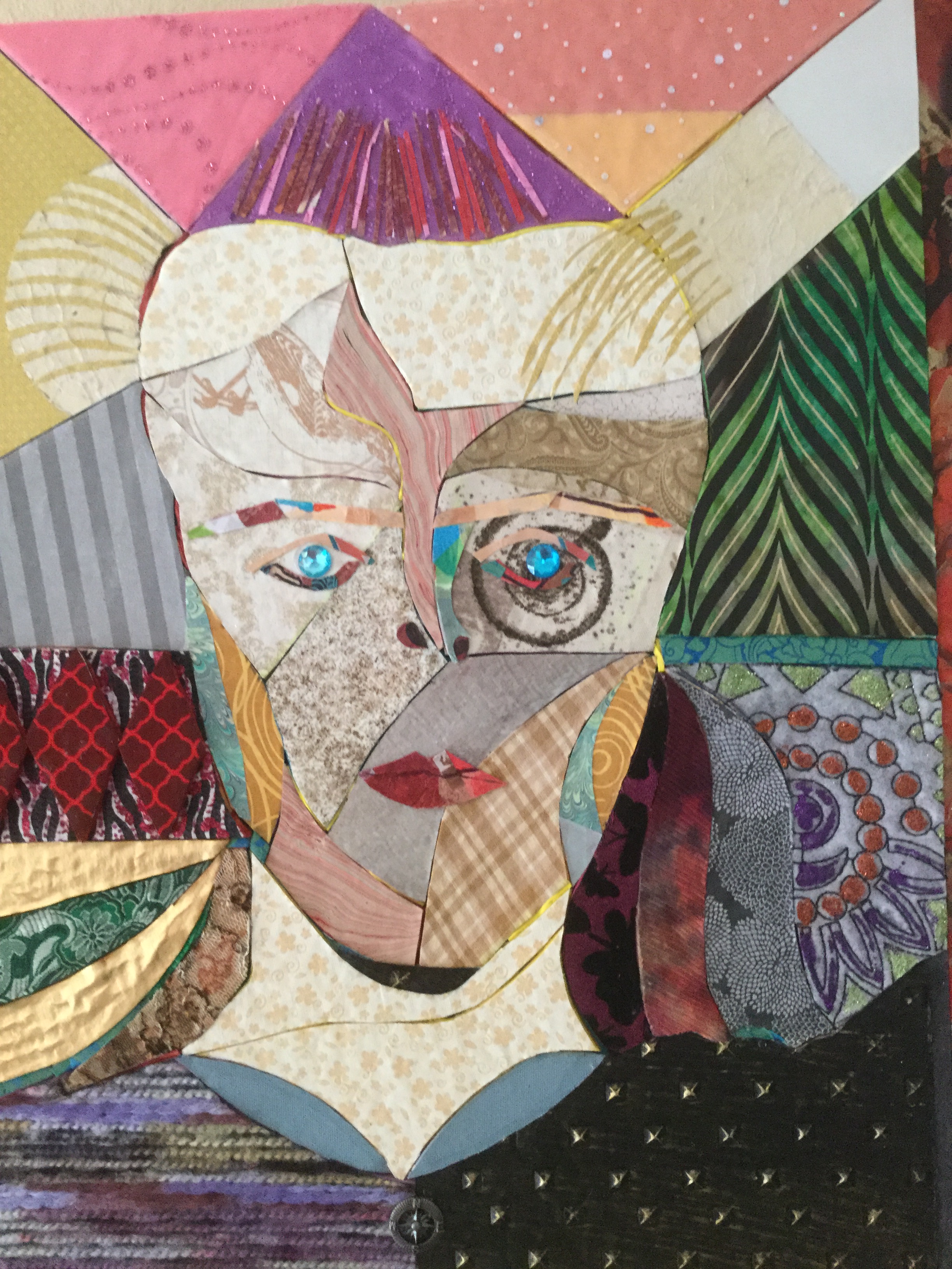 24" x 24", paper, fabric, plastic and metal