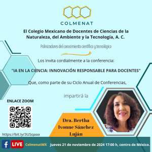 Conferencia “IA en la Ciencia: Innovación responsable para docentes”.