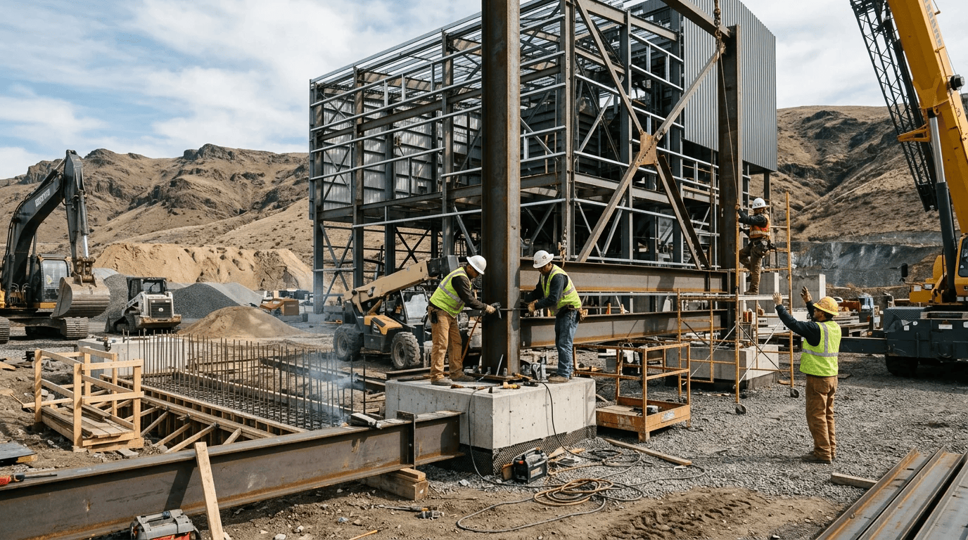 ore processing facility construction USA