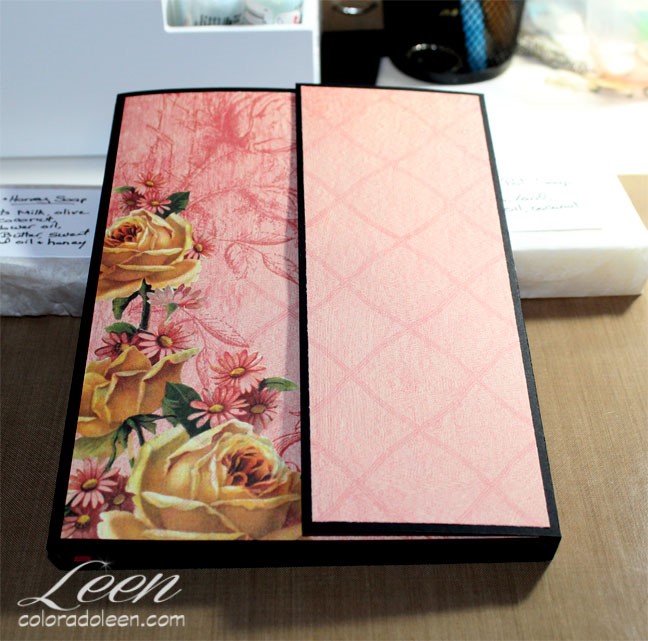 Photo of the front of the finished Folio Flip Album created for the tutorial post.