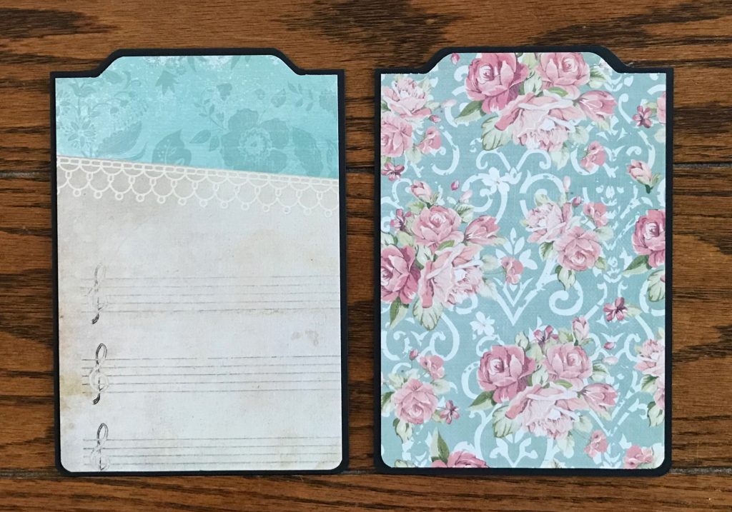 Photo of the two large photo mats for the center pocket pages of today’s folio album. 
