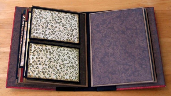 Photo of pages 8 and 9 of today's project with two fun flips on the left hand page.