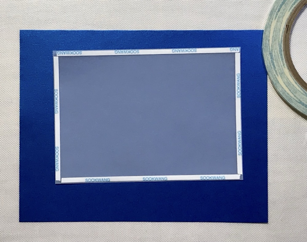 Photo showing the 1/8" scor-tape used on the very edge of the vellum for today's Festive Ornament Paper Lantern Tutorial post.