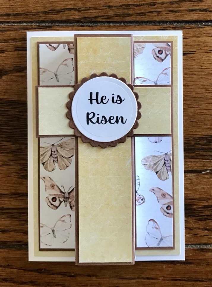 Photo showing the completed pop-up Cross Card made from today's tutorial.