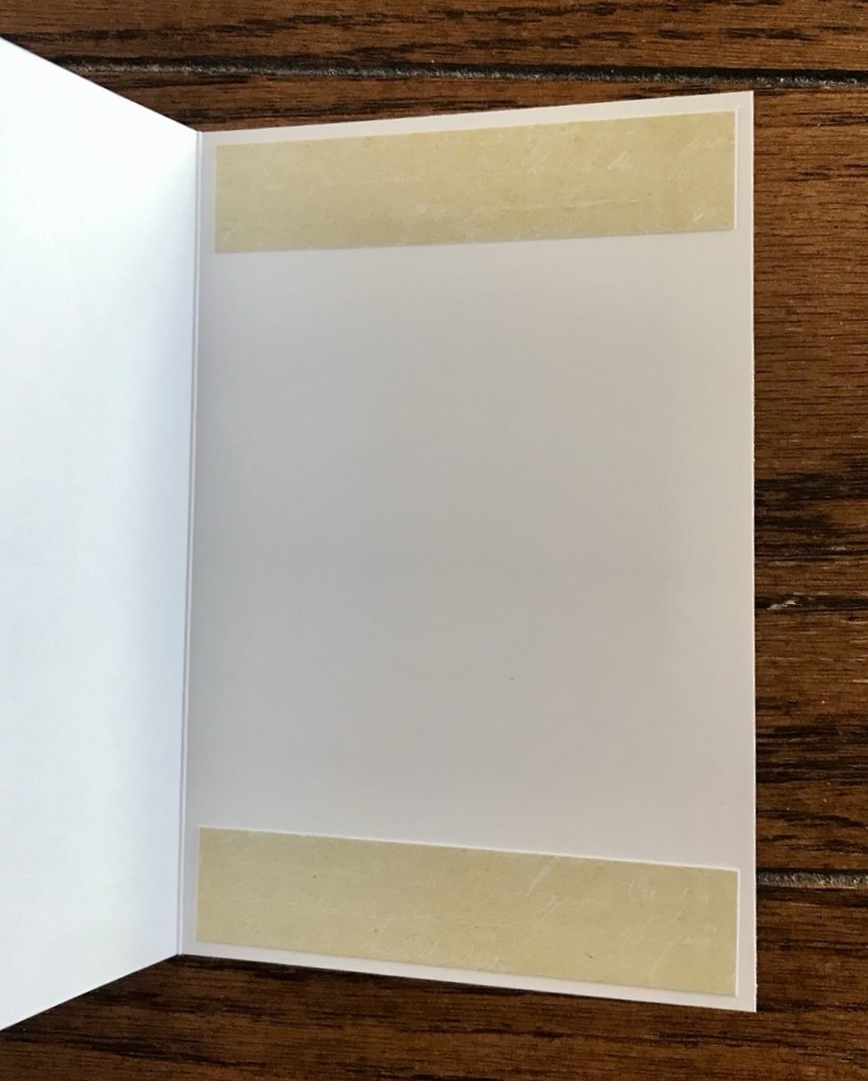 Photo showing the inside of the Pop-up Cross Card featuring two pieces of pattern paper.