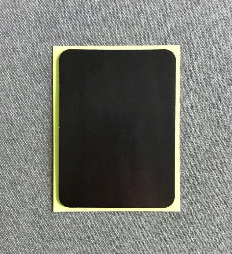 Photo showing the magnet on top of my template showing how much extra room I have.