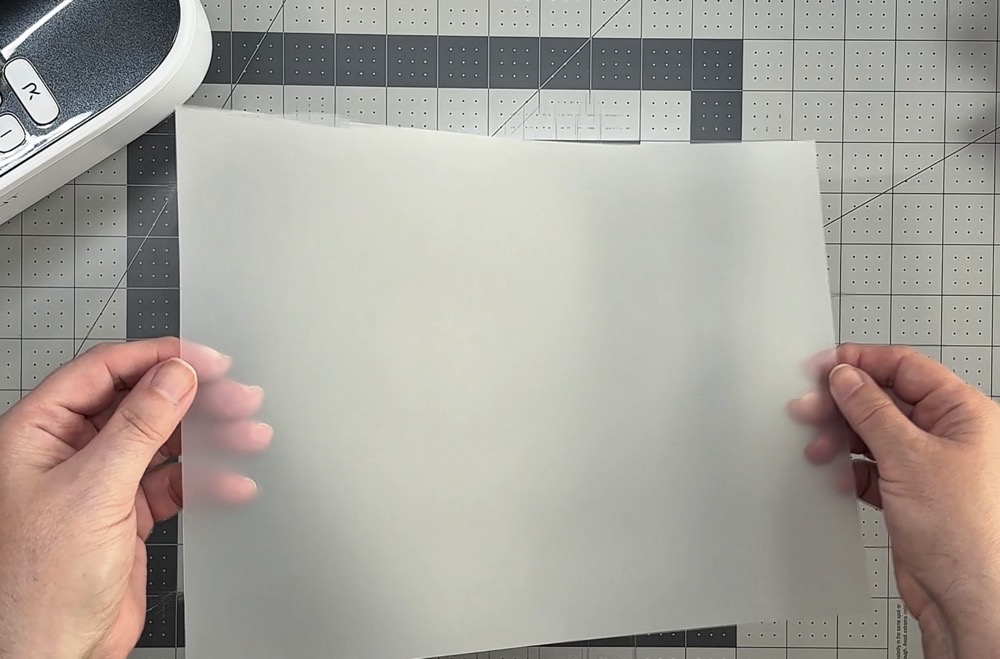 Photo of the Matte side, or the printable side of the HTVRont Sublimation Film.