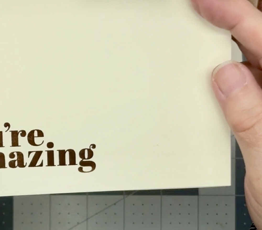 Photo showing how much ink was removed with the TomBow Mono Sand eraser.