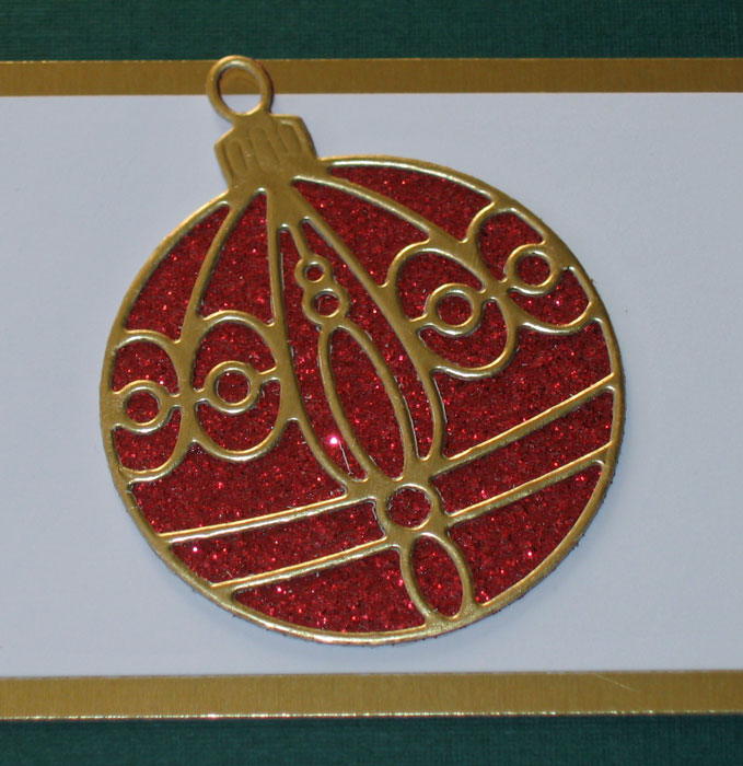 Photo of the 2nd round ornament die from Elizabeth Craft Designs used for the 2015 Christmas cards.