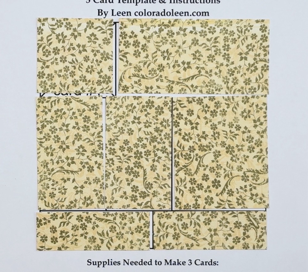 Screenshot of the 6x6 pattern paper from the Bella Bohima cut into pieces for today's card project.