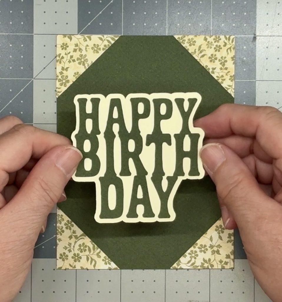 Screen shot showing the first bonus Birthday SVG used on the first card in today's project.