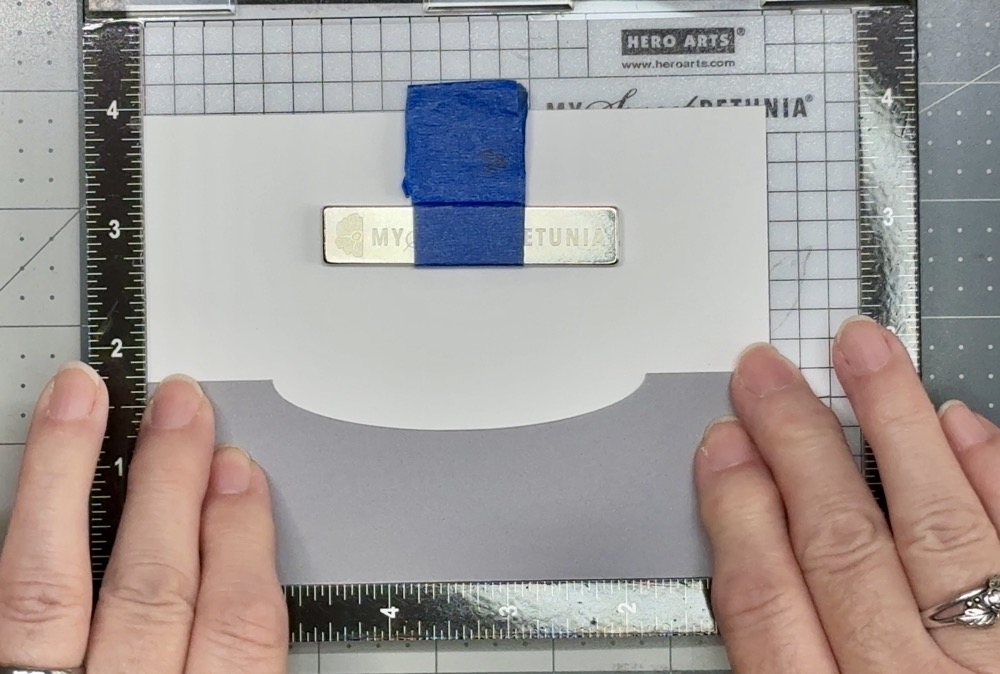 Screen shot showing the application of the pocket to the back card for today’s 2026 Graduation Gift Card Holder project.