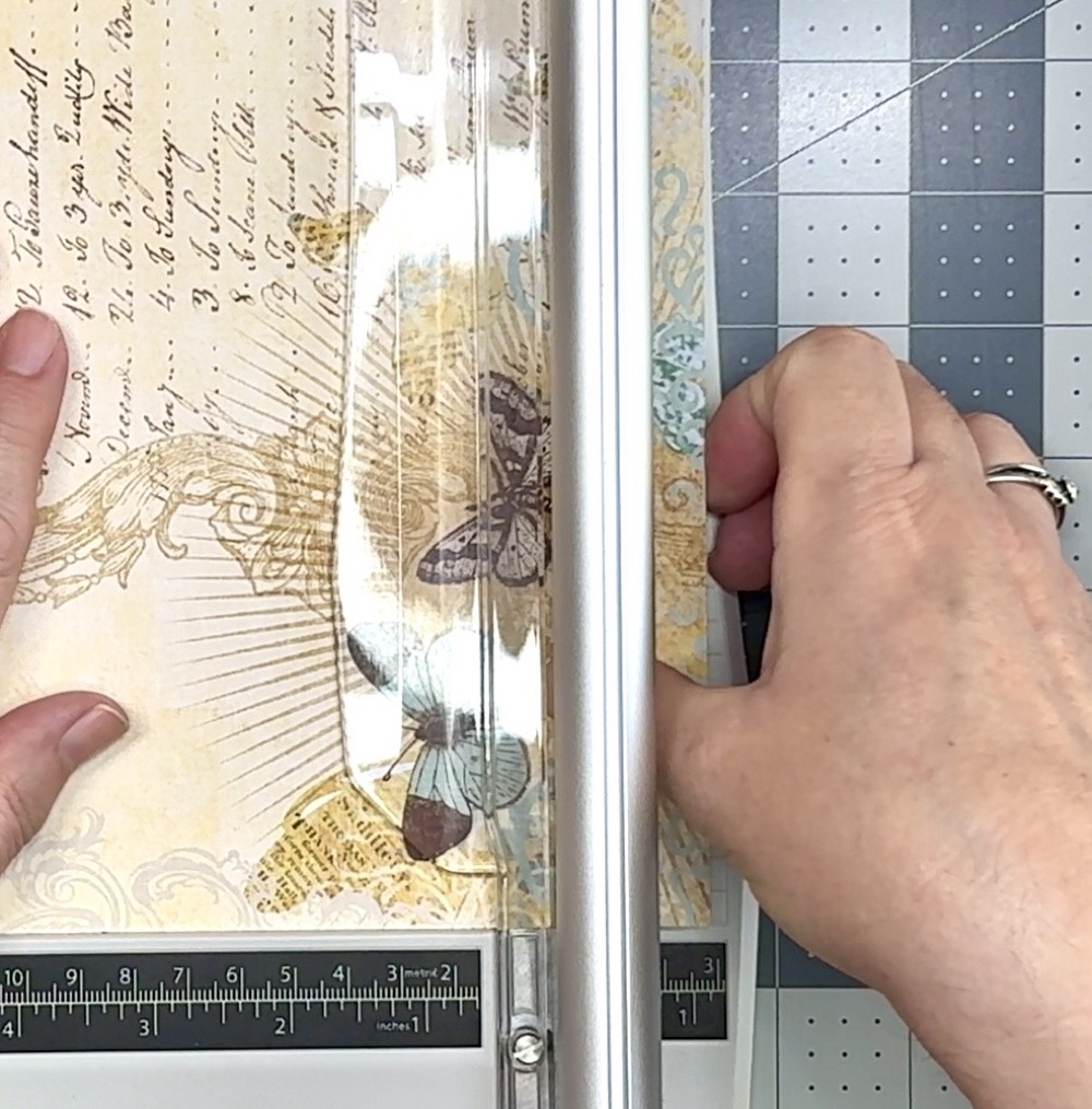 Screen shot showing how difficult it is to get detailed cuts with the Tim Holtz Rotary Media Paper Trimmer.
