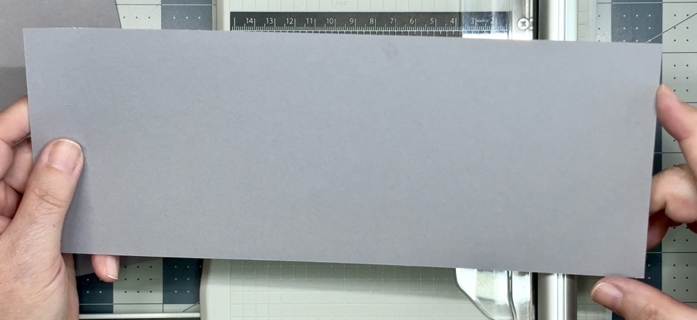 Screen shot showing the gray Recollections 110lb cardstock base measuring 11” x 4.25 for today’s How to Make a Double Z Fold Card post.