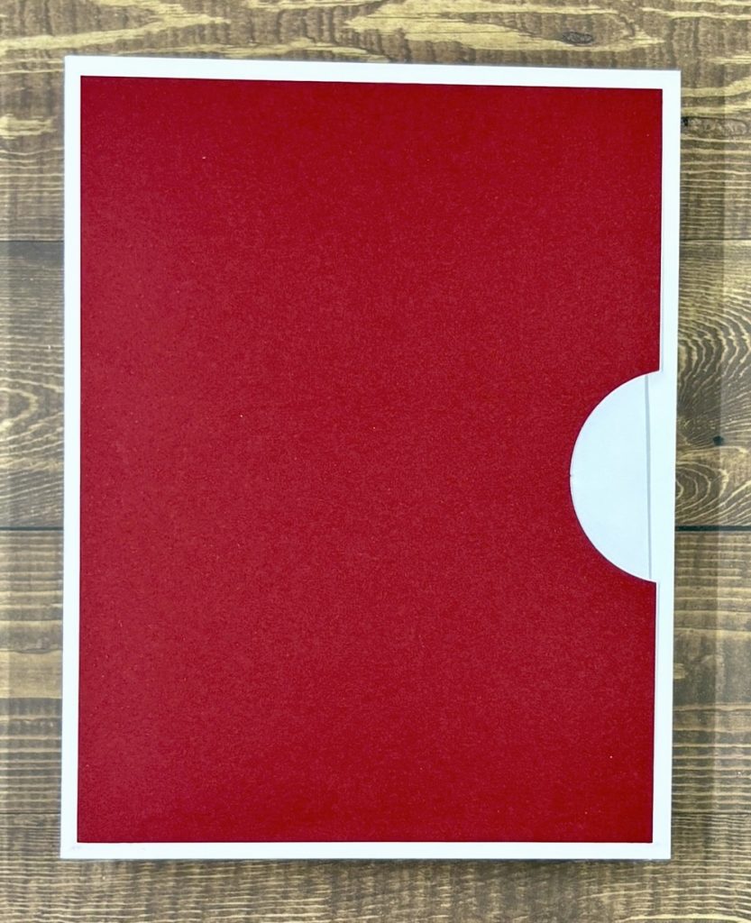 Photo of the optional pocket that can be placed on the back of any of the double z fold cards in today’s post.