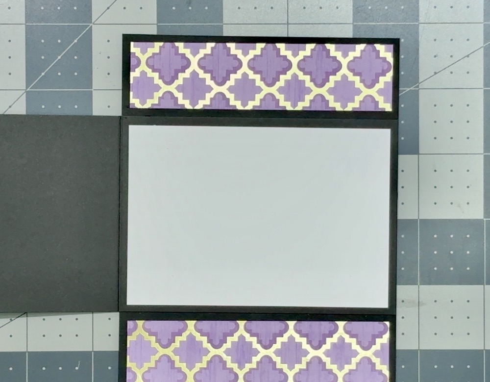 Screen shot showing how the white cardstock looks inside the card.
