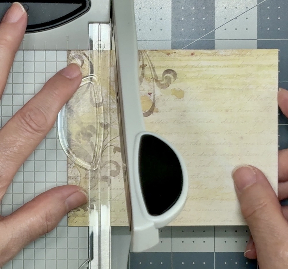 Screen shot showing how to trim the continuous paper pattern from left to right starting with a 1” wide strip.