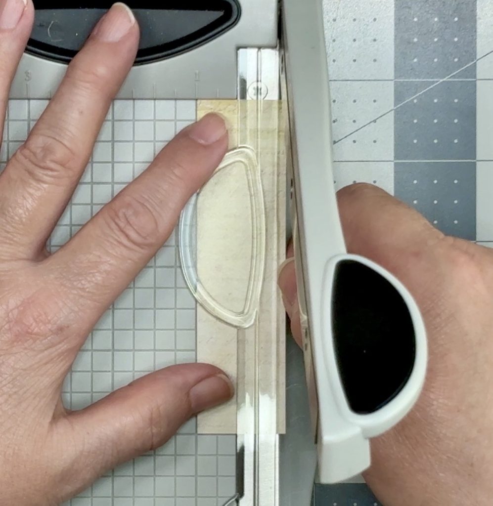 Screen shot showing how it’s always best to check the last strip of pattern paper to ensure it is the correct 1” width needed for today’s How to Make a Front Flip Fun Fold Card project.