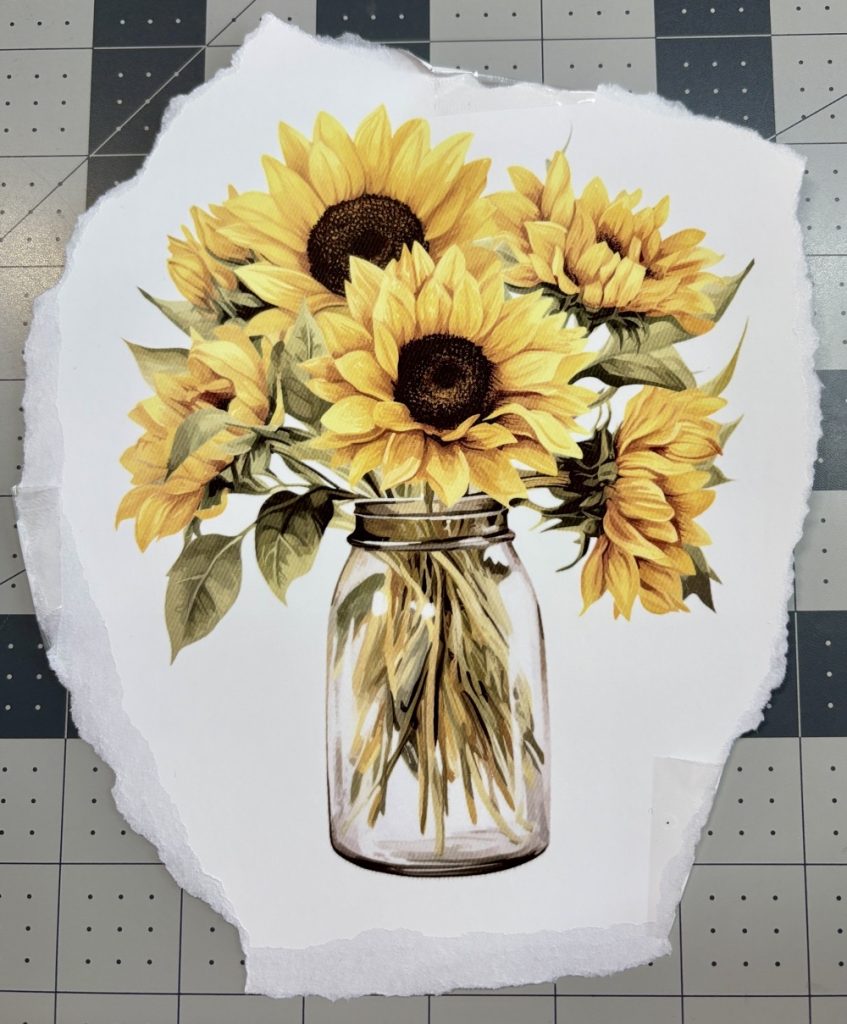 Photo of the A-sub sublimation paper after pressing to show how much if the sublimation ink was left behind.
