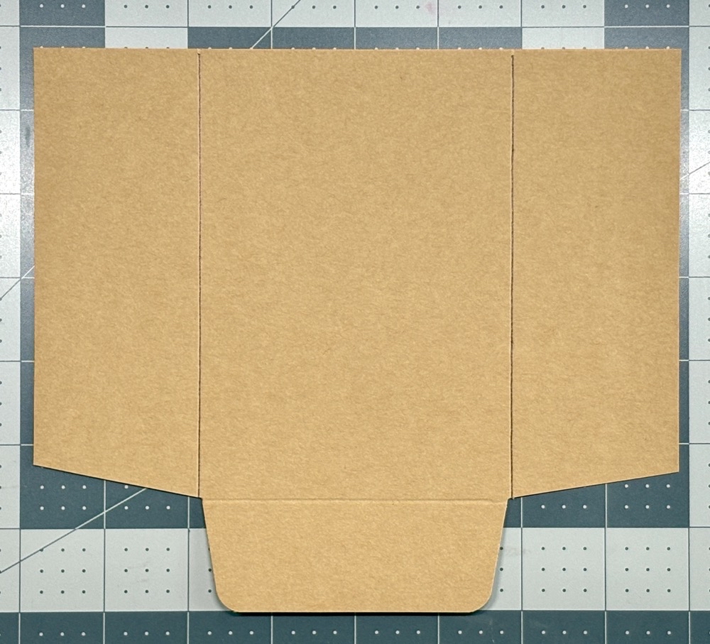 Photo showing the cardstock after the small side tabs have been removed.