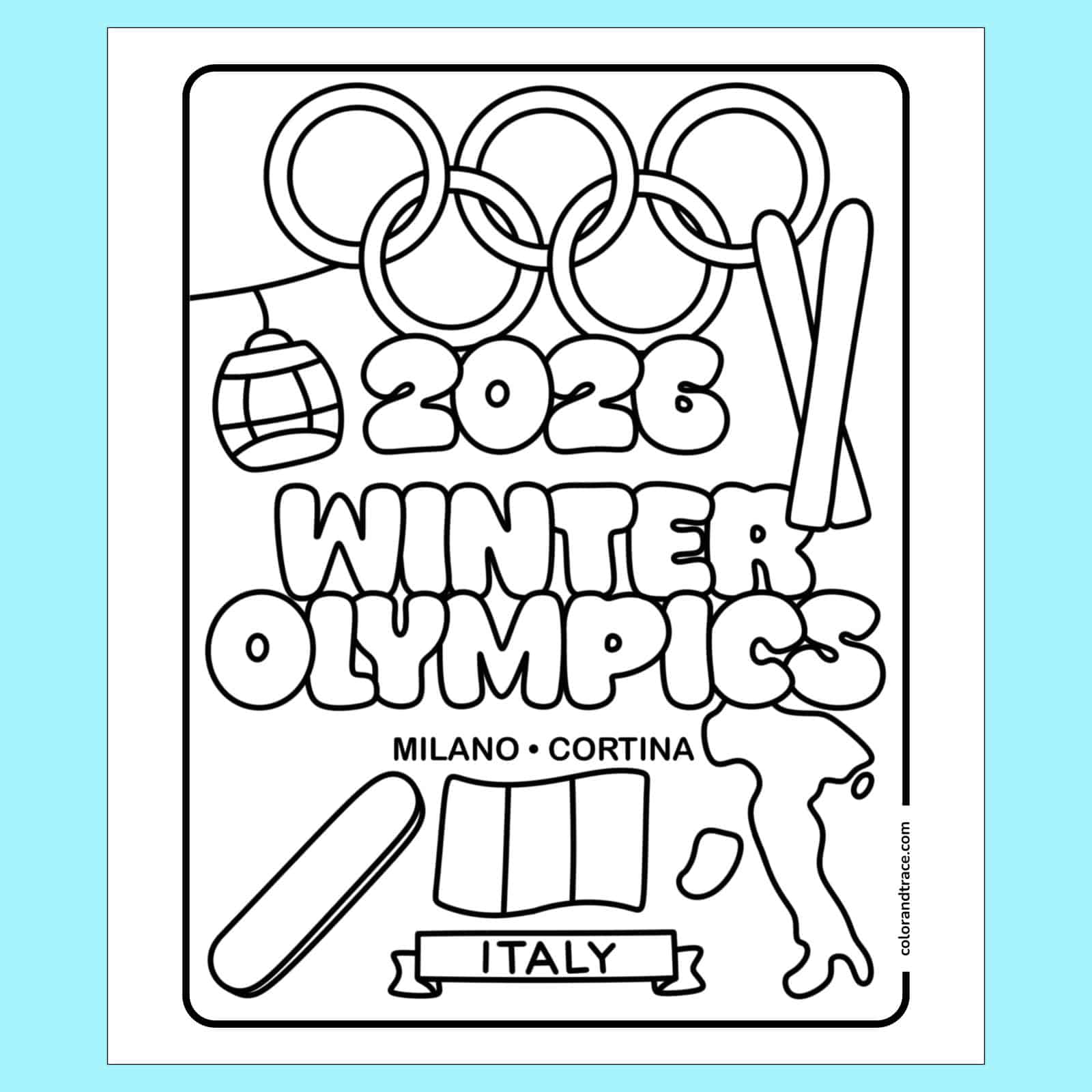 Free Printable Happy New Year 2026 Tracing Page PDF Color And Trace Featured 4 