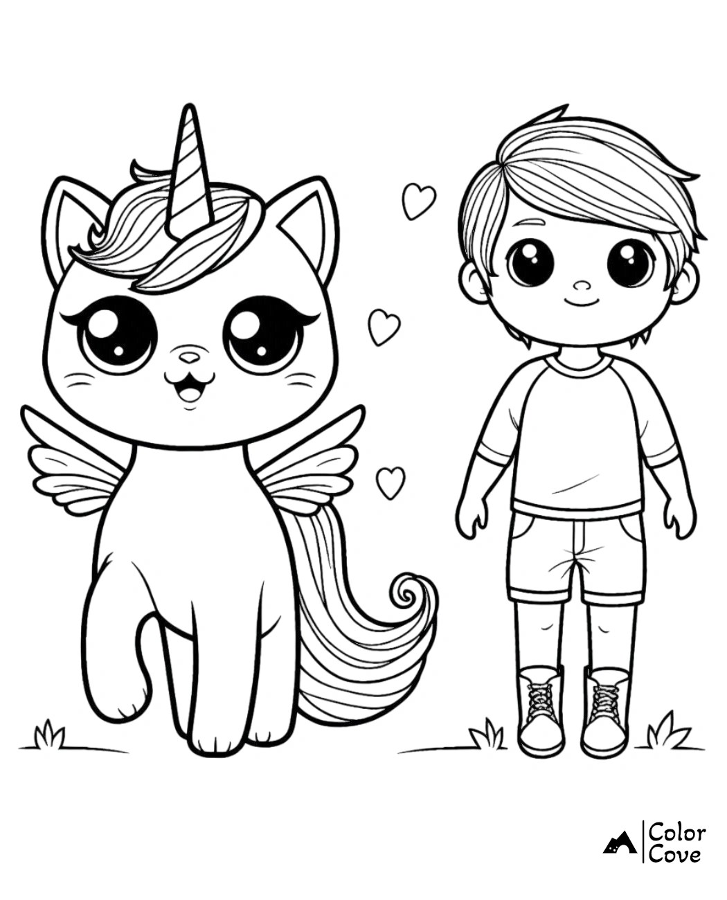 24 free caticorn coloring pages