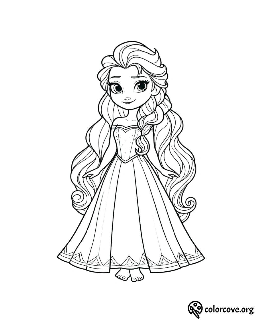 20 free elsa coloring pages