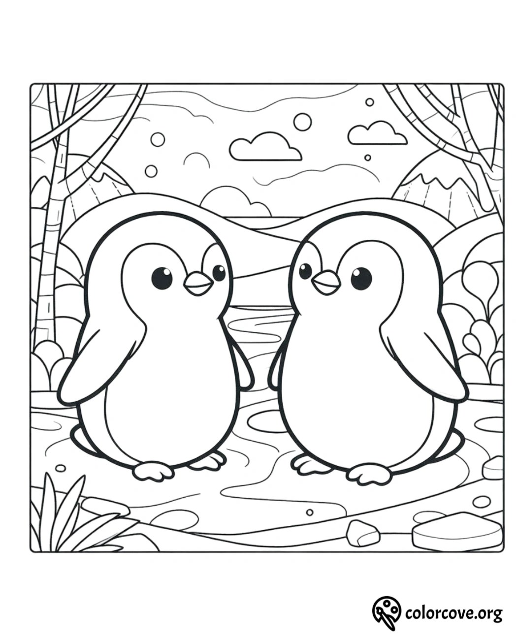 27 free penguin coloring pages
