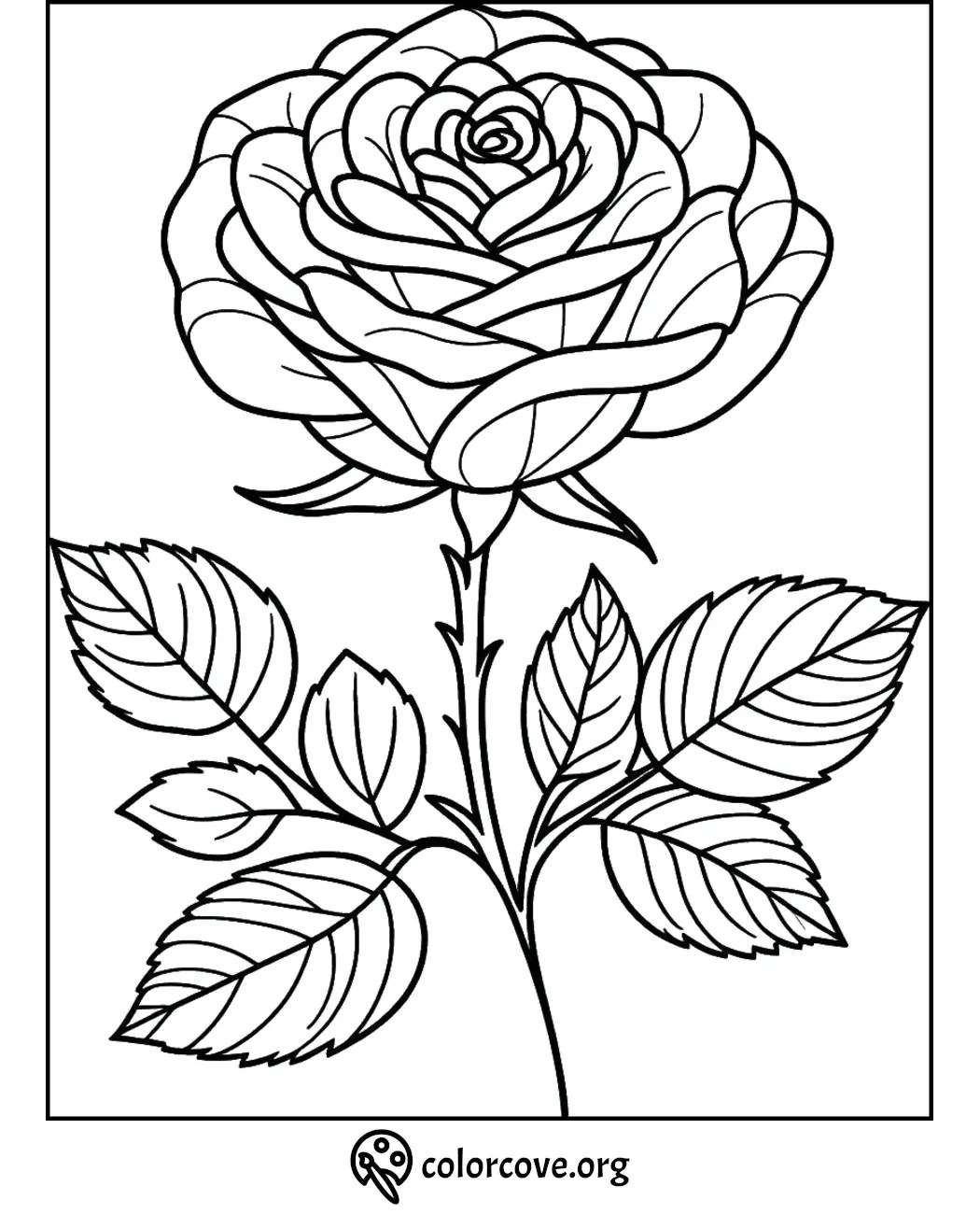 40 free rose coloring pages