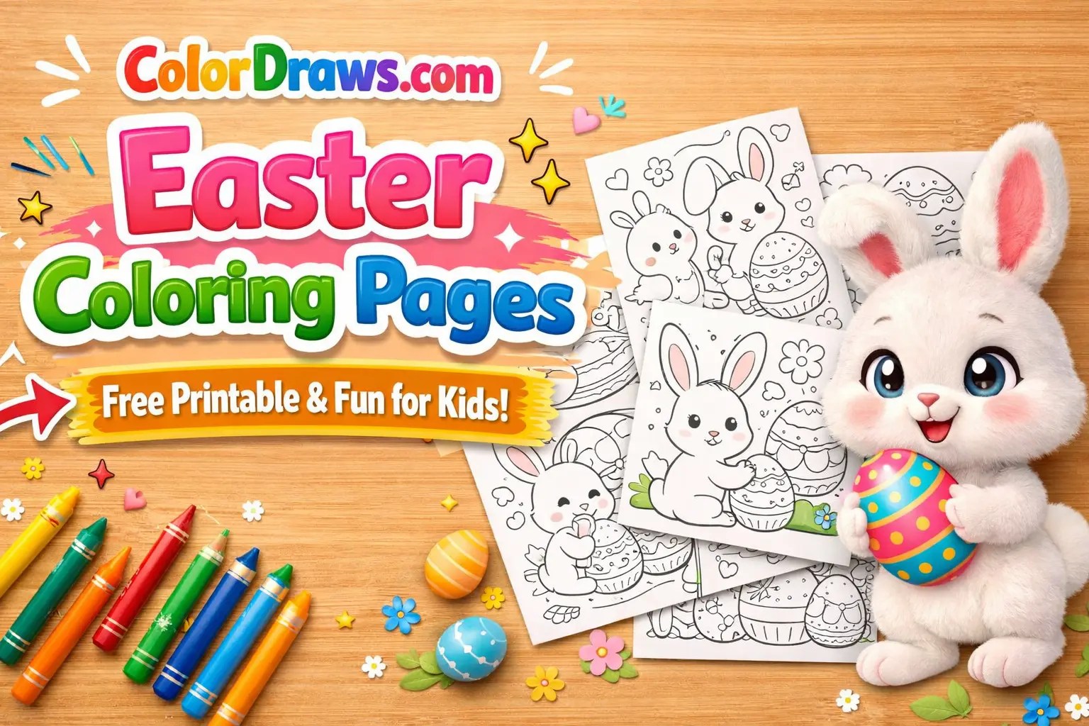 Free 55 Easter Coloring Pages Printable 2026 Colordraws Easter Coloring Pages.webp