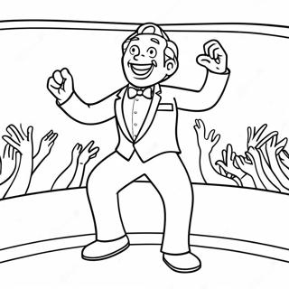 Rod wave performing on stage coloring page