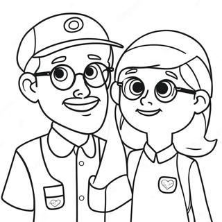 Blippi and meekah coloring page