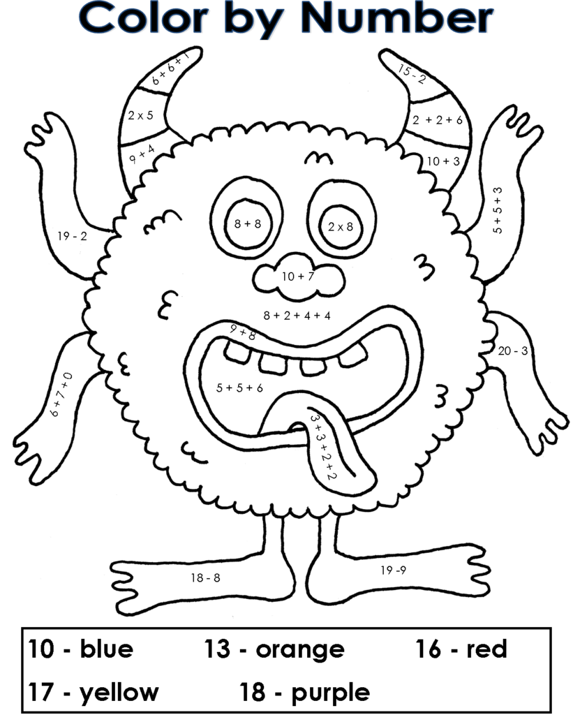 Math coloring pages