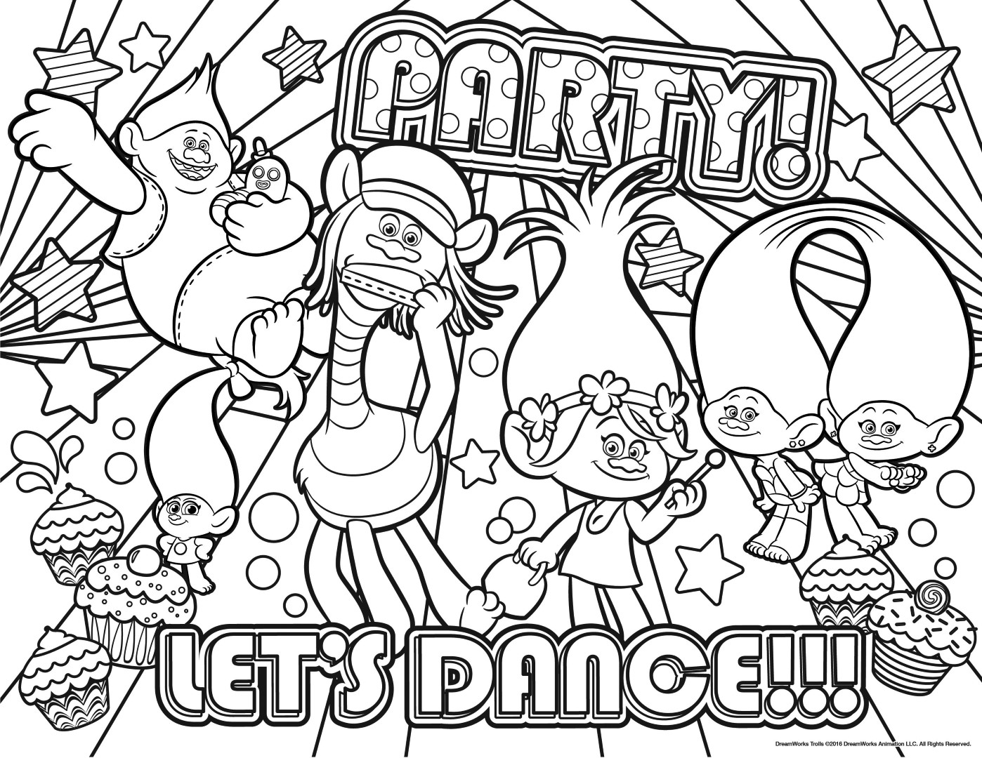 Trolls coloring pages