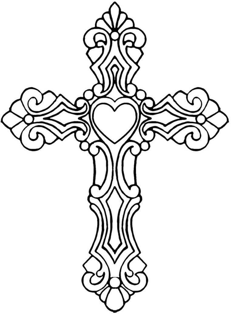 Easter cross coloring pages are a fun way for kids of all ages to develop creativity, focus, motor skills and color recognition. Cross Coloring Pages Coloring Rocks