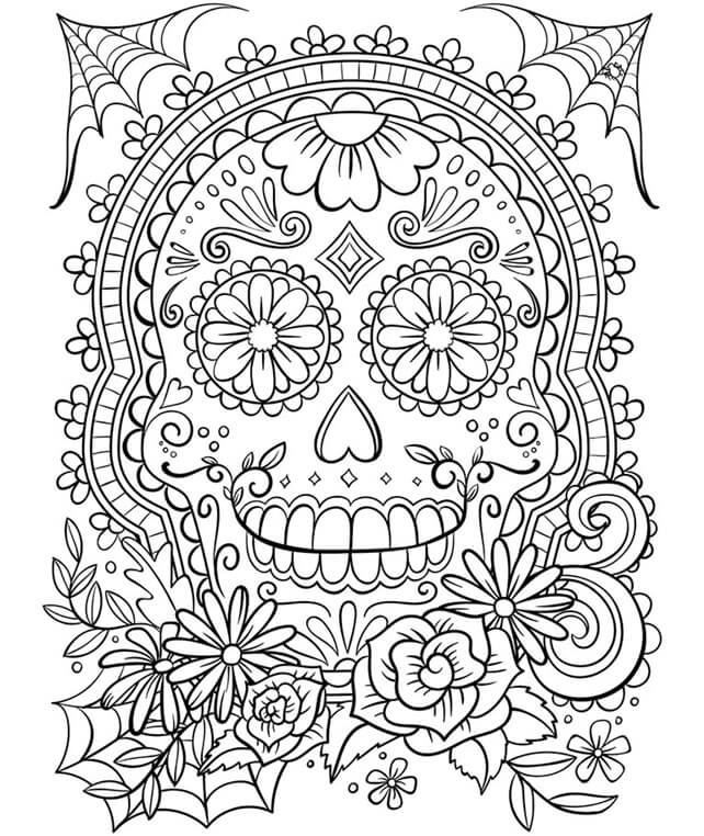 Sugar skull coloring pages